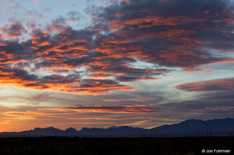 Sunset over the Huachuca Mtns., AZ Nov. 2013