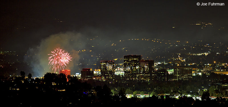 View of fireworks at Warner Center-Woodland Hills L.A. Co., CA July 2013