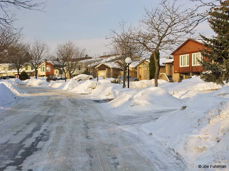 Toronto-winter residential street February 2009