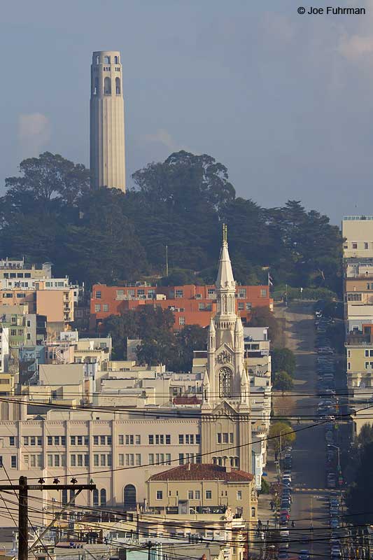 Coit Tower viewed from Nob Hill San Francisco, CA December 2009