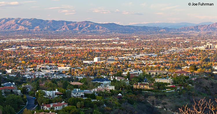 San Fernando Valley viewed from Mulholland Dr. L.A., CA Dec. 2011