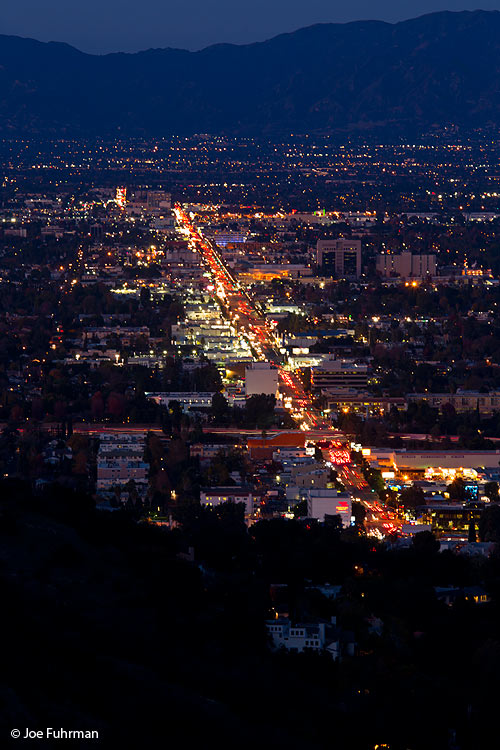 San Fernando Valley viewed from Mulholland Dr. L.A., CA Dec. 2011