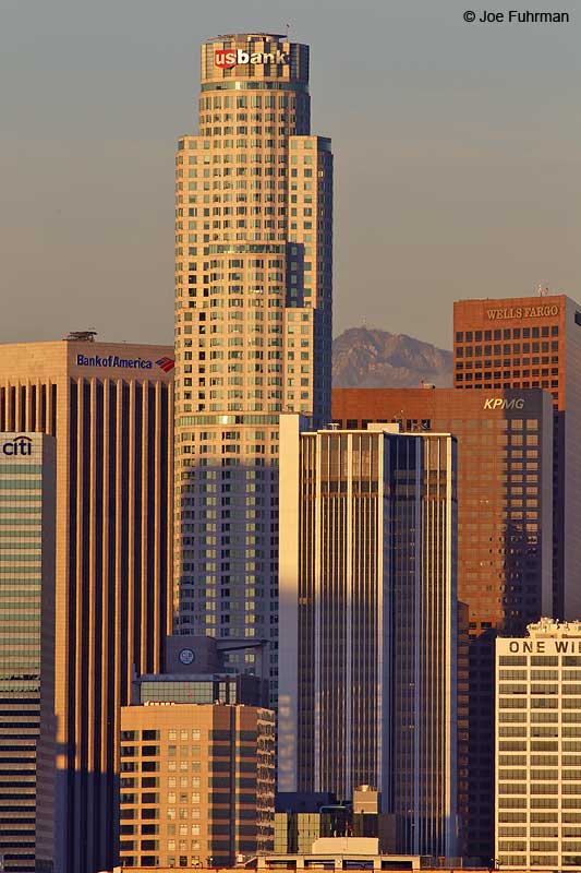 Downtown Los Angeles from U.S.C. parking structure.L.A., CA Jan. 2011