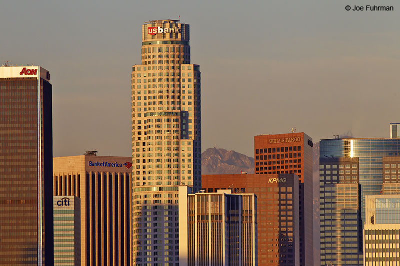 Downtown Los Angeles from U.S.C. parking structure.L.A., CA Jan. 2011