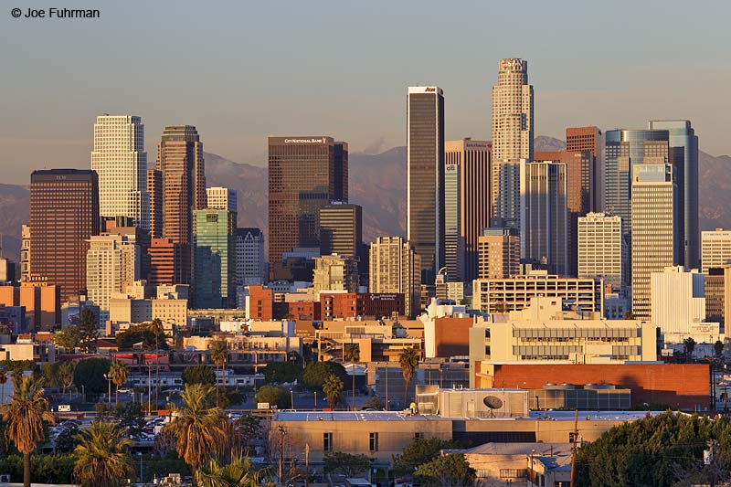 Downtown Los Angeles from U.S.C. parking structure.L.A., CA Jan. 2011