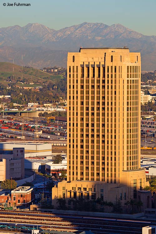View from L.A. City Hall observation deck-MTA H.Q. L.A., CA Dec. 2011