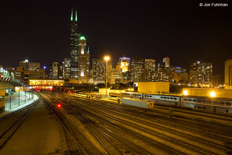 Chicago, IL viewed from W. Roosevelt Rd. bridge over rail yard.Sept. 2014
