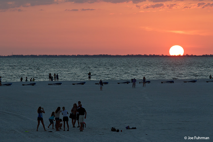 Sunset over Sanibel Island, viewed from Ft. Myers Beach, FLApril 2011