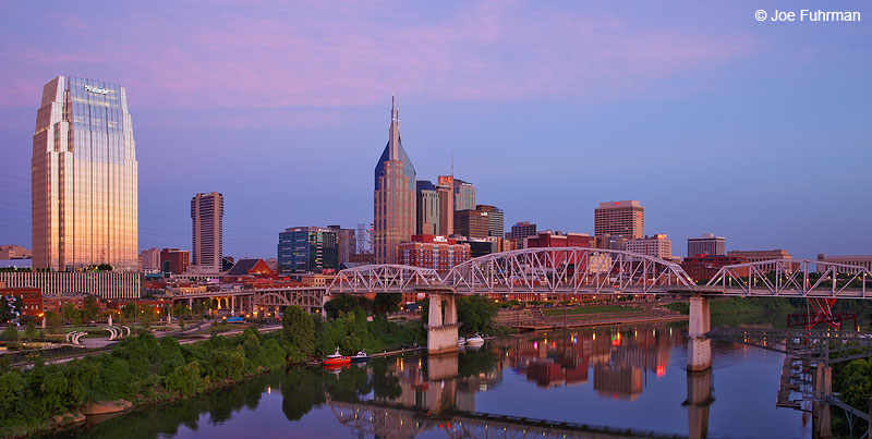 View of downtown from Korean Veterans Blvd. Bridge Nashville, TN   August 2015